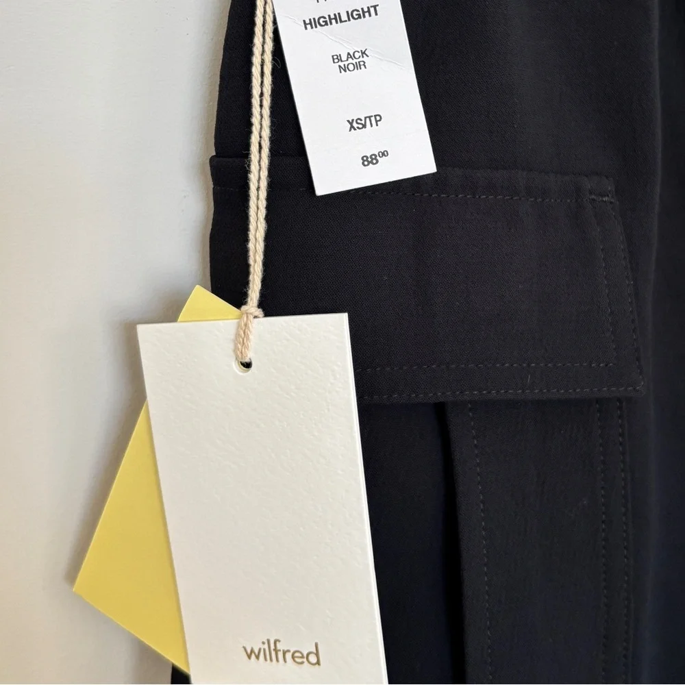 ARITZIA Wilfred Highlight Cargo Short XS Black Shorts New NWT - Picture 5 of 12